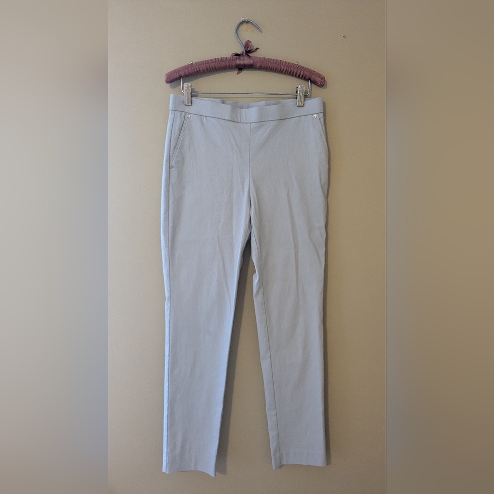 Anne Klein Gray Cropped Ankle Pants